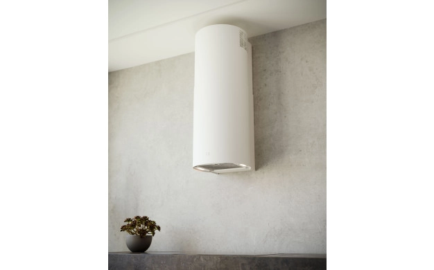 Sirius MO209 White – премиум стенен аспиратор в матово бяло, Ø36,6 см, 650 м³/ч